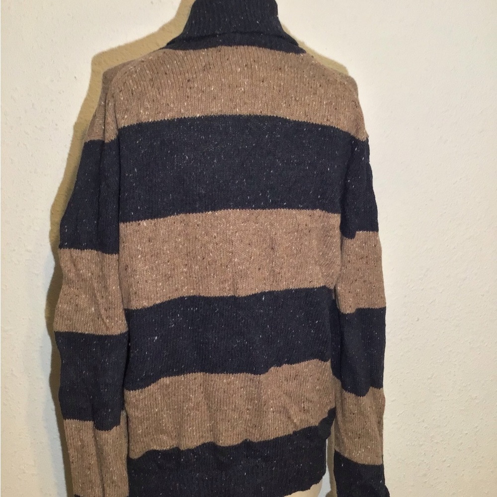 Vince men’s stripe shawl collar wool sweater size large - Picture 2 of 11